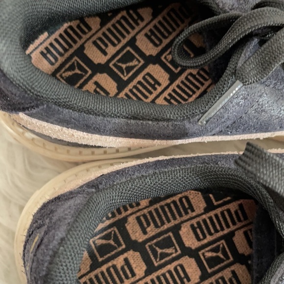 PUMA Suede Platform Trace Shimmer Sneakers Size 7 - Picture 7 of 8